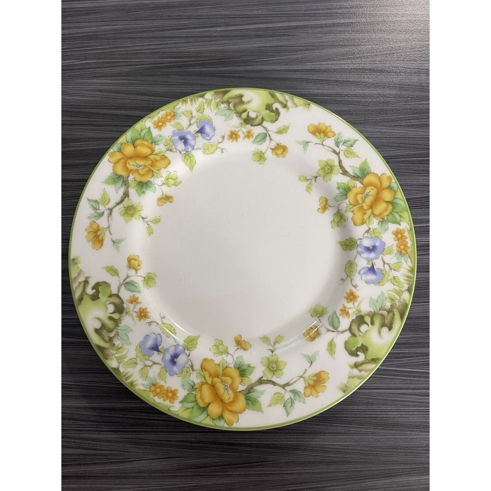 New Mikasa Wildflower Garden 7" Plate Bone China Yellow Flowers @J